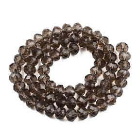 Glasperlen, Rondell, Facettiert, (8x6mm) - Uniq Perler - 111296