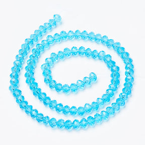 Glass beads, Rondel, Faceted, (8x6mm) - Uniq Perler - 111301