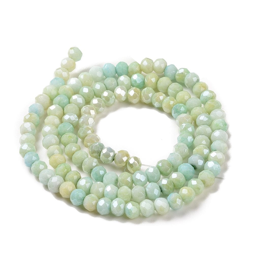 Glasperler, Rondel - Grøn, (4x3mm, Ca. 112 stk) - Uniq Perler - 034233