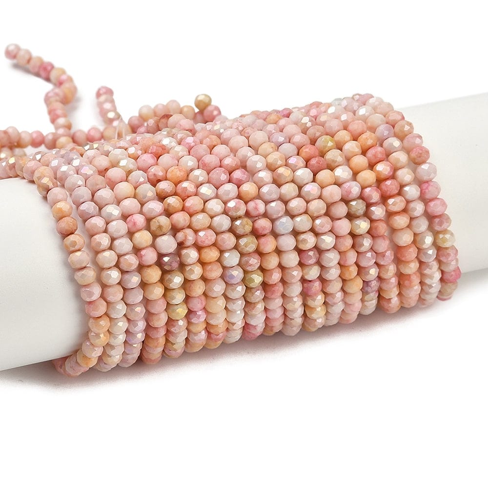 Glasperler, Rondel, Orange/Violet, (4x3mm) - Uniq Perler - 749378