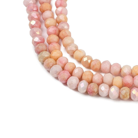 Glasperler, Rondel, Orange/Violet, (4x3mm) - Uniq Perler - 749378