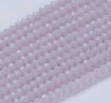 Glasperler – Rosa, Facetteret, Rondel (3x2mm) - Uniq Perler - 115918