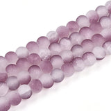 Glasperler – Rosa, Krakeleret, Frostet (6mm) - Uniq Perler - 115070