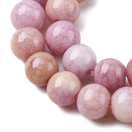 Glasperler – Rosa, Runde (8,5mm) - Uniq Perler - 114685