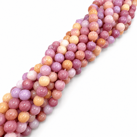 Glasperler – Rosa, Runde (8,5mm) - Uniq Perler - 114685