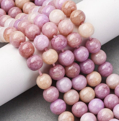 Glasperler – Rosa, Runde (8,5mm) - Uniq Perler - 114685