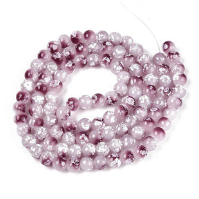 Glasperlen – Rosa/Pflaume (8~8,5mm) 78~79cm - Uniq Perler - 