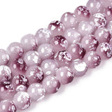 Glasperler – Rosa/Blomme (8~8,5mm) 78~79cm - Uniq Perler - 