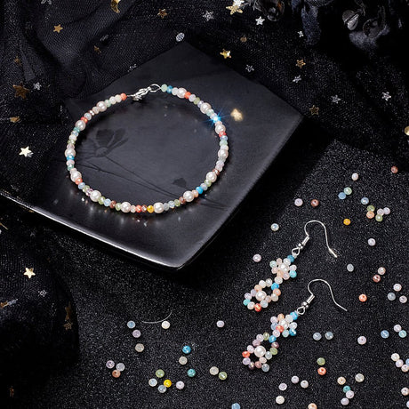 Glasperler Sæt – Facetslebet Rondel Mix (2–3.5mm, 8 Strenge) - Uniq Perler - 120220