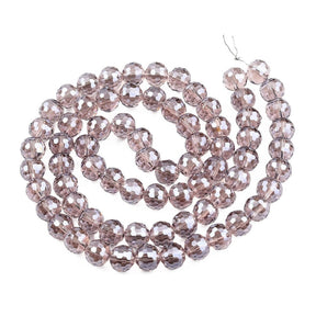 Glass beads, Soft Purple, Faceted, Electroplated, (9 - 9.5mm) - Uniq Perler - 111295
