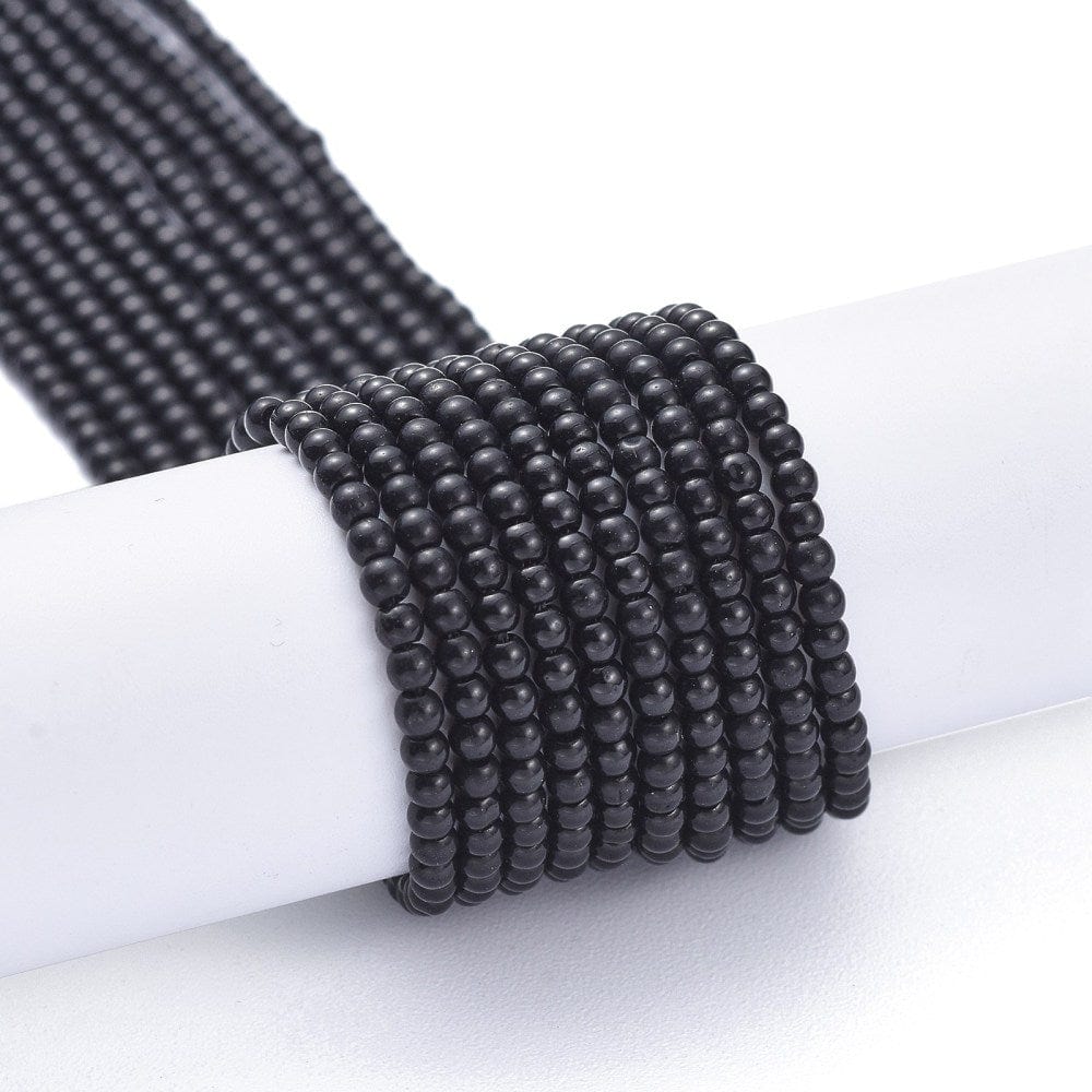 Glasperler, Sort, 2,5mm - Uniq Perler - 5551113