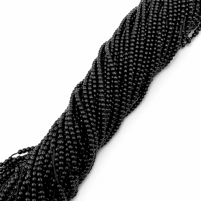 Glasperler - Sort (2,5mm) - Uniq Perler - 5551113