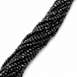 Glasperler - Sort, Facet (3x2mm) - Uniq Perler - 0000001810