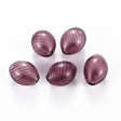 Glasperler – Stribemønster, Ovale (15~16x11~12mm) 2 Stk - Uniq Perler - 118641