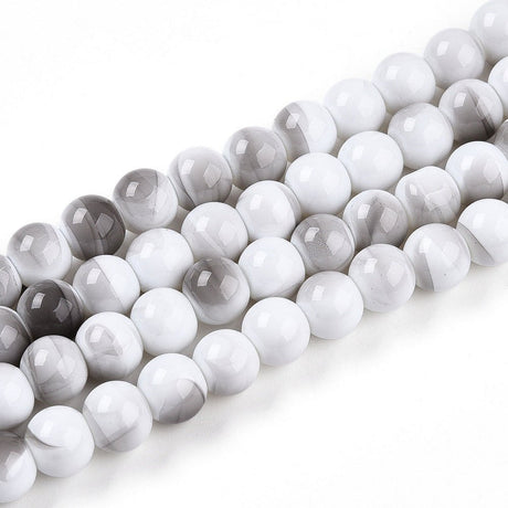 Glasperler –To - Farvet (8~8,5mm) 78~79cm - Uniq Perler - 