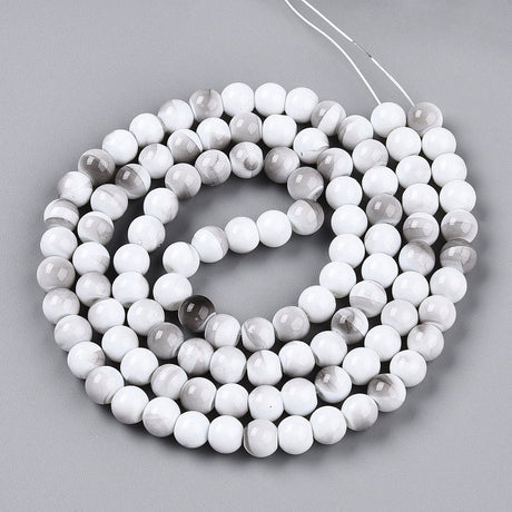 Glasperler –To - Farvet (8~8,5mm) 78~79cm - Uniq Perler - 