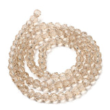 Glasperler – Transparent, Facetterede Runde (4mm) - Uniq Perler - 