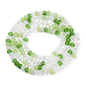 Glass beads, Transparent, Faceted, Rondelle, (3x2.5mm) - Uniq Perler - 1111490281