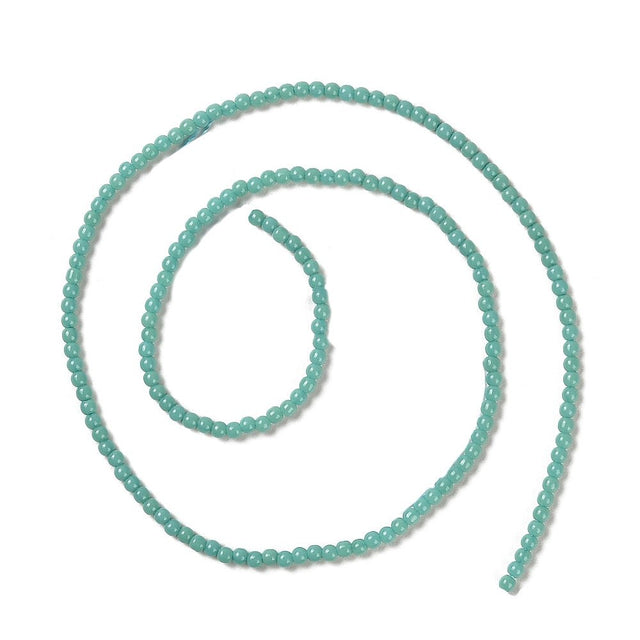 Glasperler – Turkis, Runde (2~2,5mm) - Uniq Perler - 123763