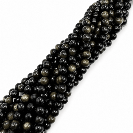 Golden Obsidian Perler – Rund (10mm) - Uniq Perler - 118046