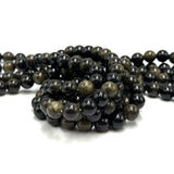 Golden Obsidian Perler – Rund (6mm) - Uniq Perler - 118050