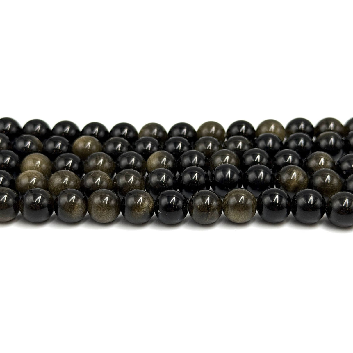 Golden Obsidian Perler – Rund (6mm) - Uniq Perler - 118050
