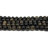 Golden Obsidian Perler – Rund (6mm) - Uniq Perler - 118050