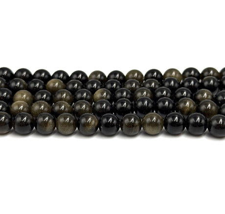 Golden Obsidian Perler – Rund (6mm) - Uniq Perler - 118050