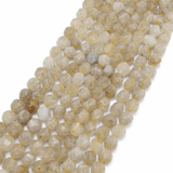 Golden Rutilkvarts Perler – Star Cut (10mm) - Uniq Perler - 117964