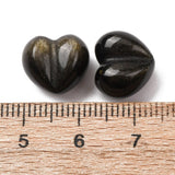 Golden Sheen Obsidian – Hjerte (11x12x8,5mm) 2 stk. - Uniq Perler - 121208