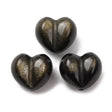 Golden Sheen Obsidian – Hjerte (11x12x8,5mm) 2 stk. - Uniq Perler - 121208
