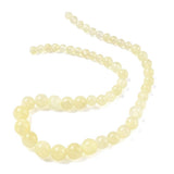 Golden Silk Jade Perler – Graduerede Runde (6,5~12,5mm) - Uniq Perler - 119292