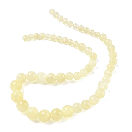 Golden Silk Jade Perler – Graduerede Runde (6,5~12,5mm) - Uniq Perler - 119292