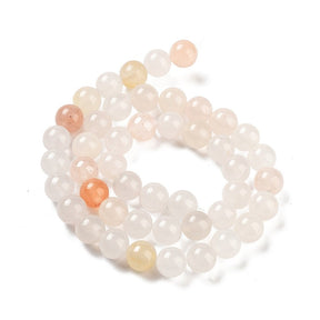Golden Silk Jade Perlen auf Schnur – Naturstein Rund (8mm) - Uniq Perler - 