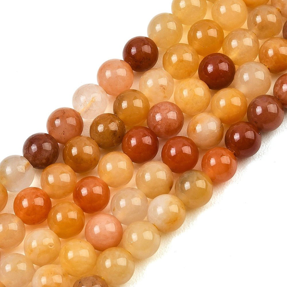 Golden Silk Jade Perler – Runde (6,5mm) - Uniq Perler - 125992