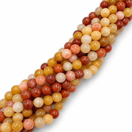 Golden Silk Jade Perler – Runde (6,5mm) - Uniq Perler - 125992