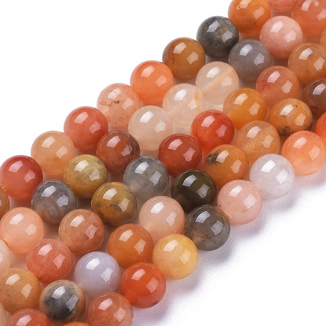 Golden Silk Jade Perler – Runde (6,5mm) - Uniq Perler - 125992