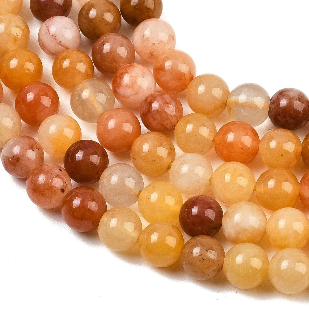 Golden Silk Jade Perler – Runde (6,5mm) - Uniq Perler - 125992
