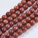 Goldstone – Brun (6mm) - Uniq Perler - 8658421637