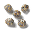 Græskar Porcelænsperler – Vintage, Lysegrå (12~13x10,5~11mm) 4 stk. - Uniq Perler - 122800