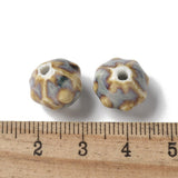 Græskar Porcelænsperler – Vintage, Lysegrå (12~13x10,5~11mm) 4 stk. - Uniq Perler - 122800