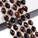 Granat Perler – Facetterede Ovale (8~9mm) - Uniq Perler - 