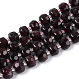 Granat Perler – Facetterede Rondeller (7~8.5mm) - Uniq Perler - 