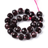 Granat Perler – Facetterede Rondeller (7~8.5mm) - Uniq Perler - 