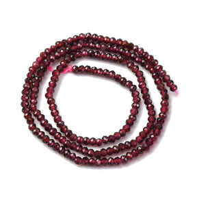 Granat Perlen – Facettiert (3x2mm) - Uniq Perler - 116974