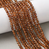 Granat Perler – Facetteret, Rund (4mm) - Uniq Perler - 115446