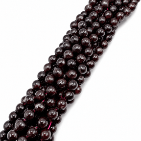 Granat Perler – Mørk Rød (8mm) - Uniq Perler - 0001489427