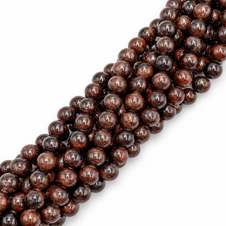 Granat Perler – Mørk Rød/Brun 6mm) - Uniq Perler - 0001489423