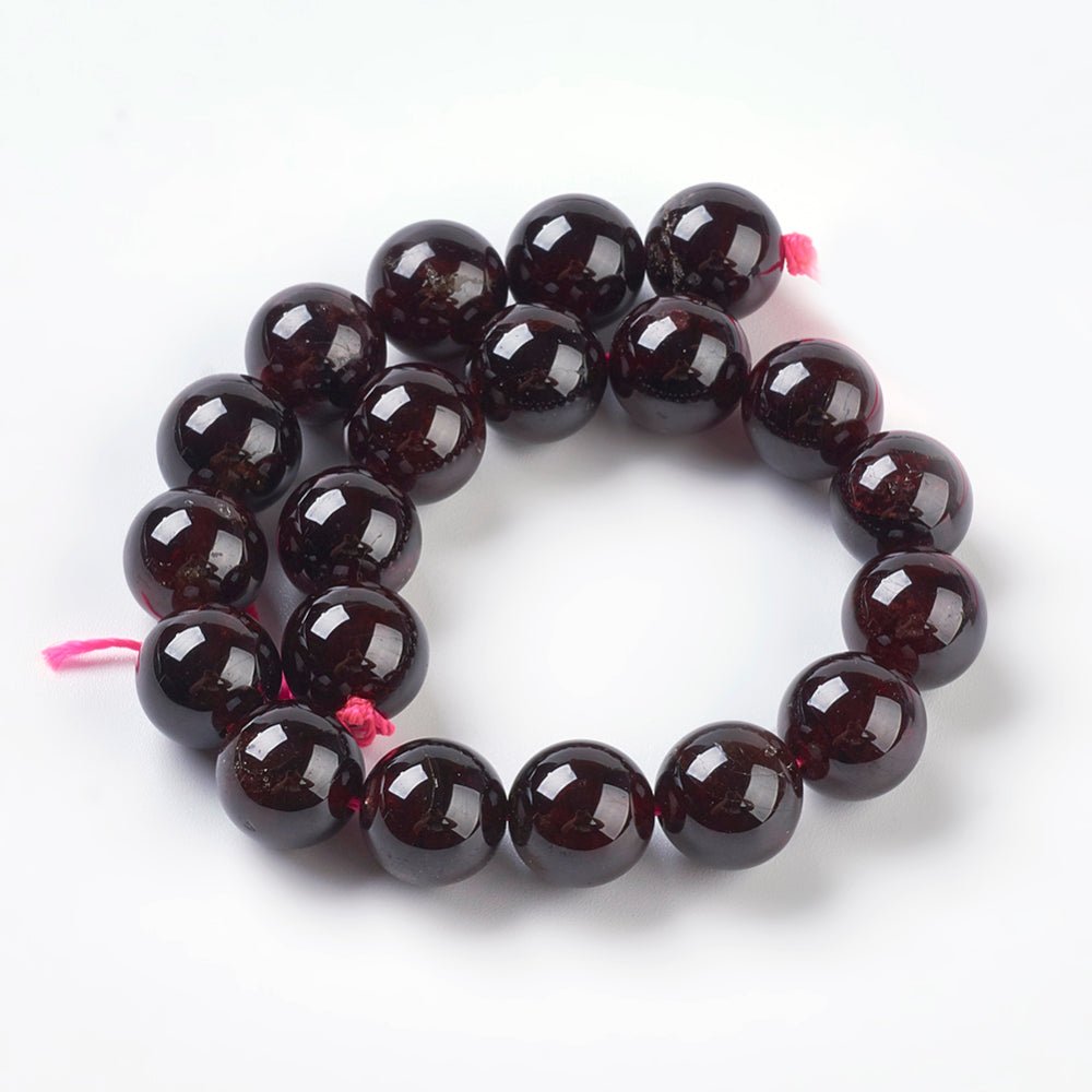 Granat Perler – Mørk Rød (10mm) - Uniq Perler - 