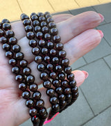 Granat Perler – Mørk Rød (6mm) - Uniq Perler - 0001489423